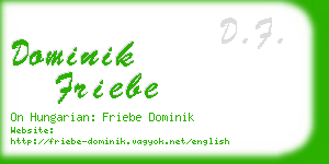 dominik friebe business card